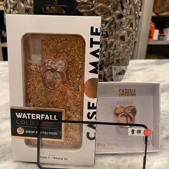 I Phone 11/XR case, ring stand, screen protector bundle - Picture 1 of 7